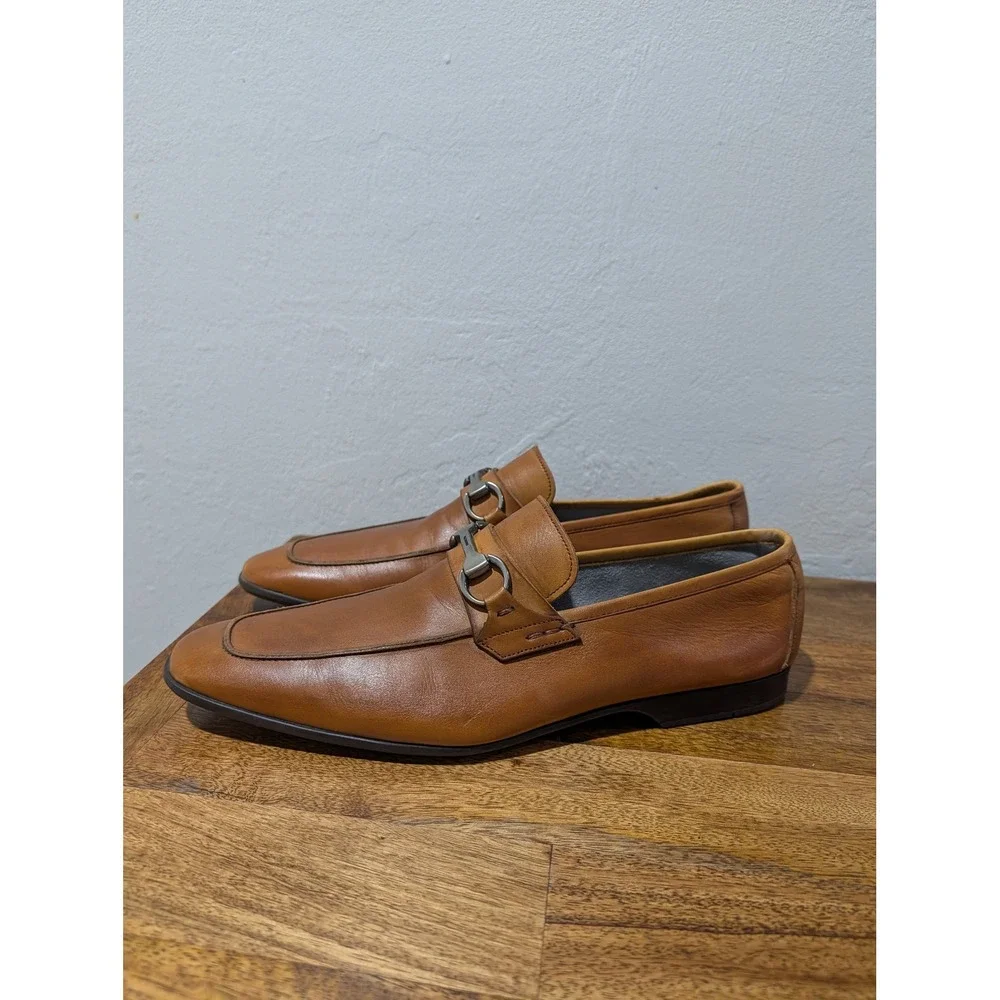 Magnanni Tazon Metal Bit‎ Loafer, Cognac Leather, Men's 10.5 M, MSRP $395